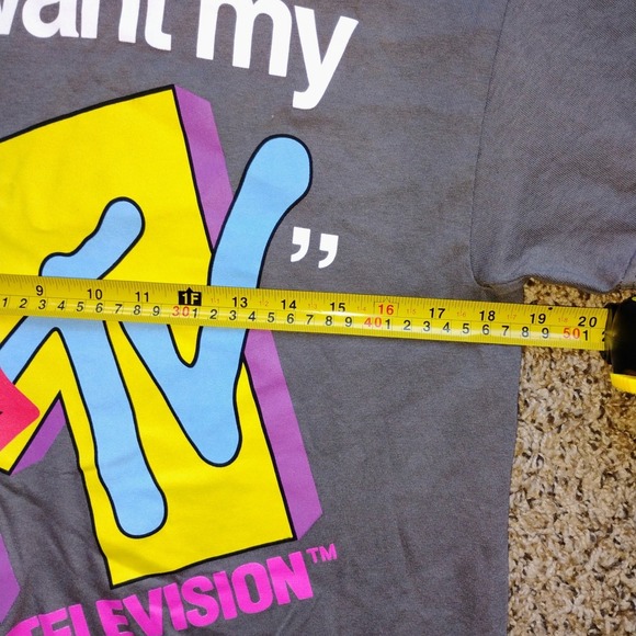 Rolling Stones MTV I Want My MTV Graphic T-Shirt Men's Small Gray - Picture 4 of 6